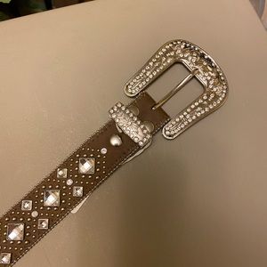 Brown bling belt brand new size medium